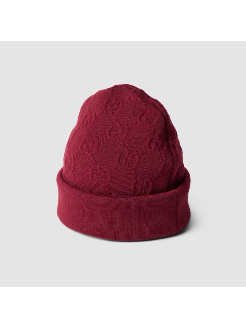 NEW GUCCI GG Wool Blend Jacquard Hat SZ M